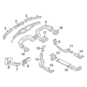Lincoln OE - Instrument Panel - Ducts
