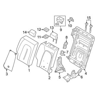 Lincoln OE - Seats & Tracks - Rear Seat Components (40% Seat, Back)