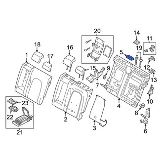 Lincoln OE - Left Seat Back Frame Cap
