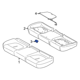 Lincoln OE - Rear Seat Cushion Pad Clip