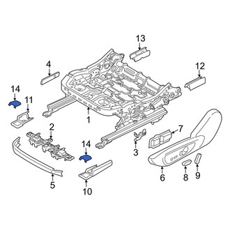 Lincoln OE - Front Right Forward Seat Track Cover Cap