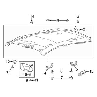 Lincoln OE - Roof - Interior Trim (W/O Sunroof, W/O Panoramic Roof)