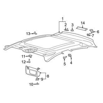 Lincoln OE - Roof - Interior Trim (With Panoramic Roof)