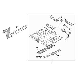 Lincoln OE - Pillars, Rocker & Floor - Front Floor (Floor & Components)