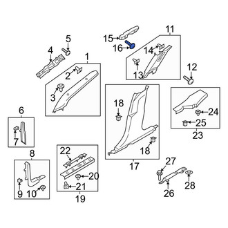 Lincoln OE - Body B-Pillar Trim Panel Screw