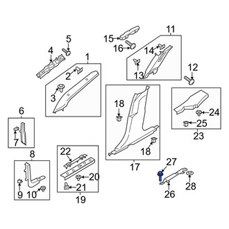 Lincoln OE - Body B-Pillar Trim Panel Screw