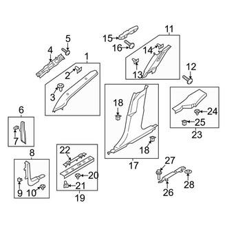 Lincoln OE - Pillars, Rocker & Floor - Interior Trim