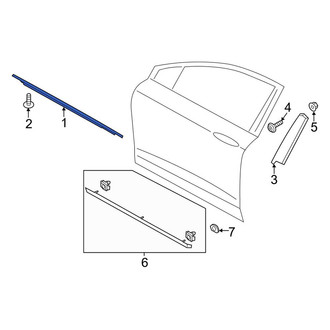 Lincoln OE - Front Left Door Belt Molding