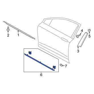 Lincoln OE - Front Left Door Molding