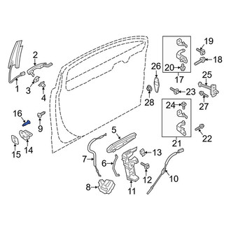 Lincoln OE - Front Door Lock Striker Plate Screw