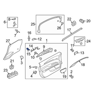 Lincoln OE - Front Door Interior Trim Panel Screw