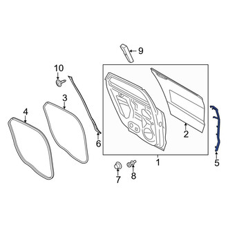 Lincoln OE - Front Right Door Shell Seal