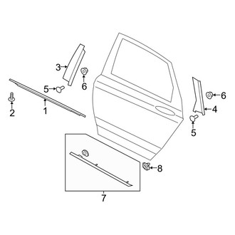 Lincoln OE - Rear Door - Exterior Trim