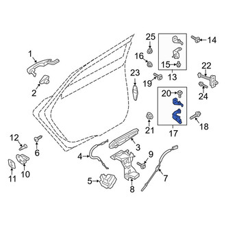 Lincoln OE - Rear Right Lower Door Hinge