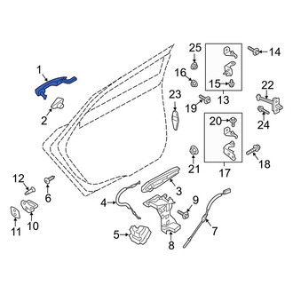 Lincoln OE - Rear Left Outer Exterior Door Handle