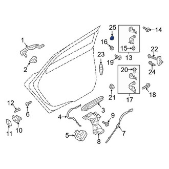 Lincoln OE - Door Check Nut