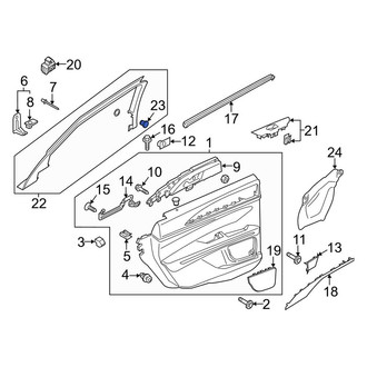 Lincoln OE - Door Window Molding Clip