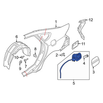 Lincoln OE - Rear Fuel Filler Housing