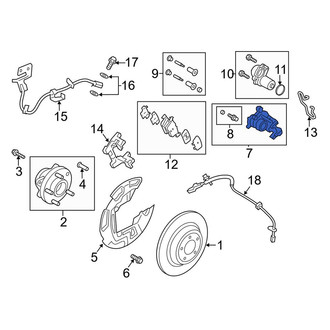 Lincoln OE - Rear Left Disc Brake Caliper