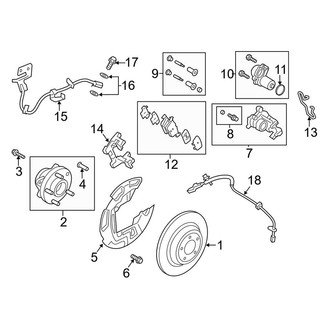 Lincoln OE - Rear Suspension - Brake Components