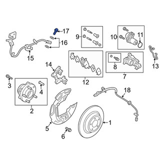 Lincoln OE - Brake Hydraulic Hose to Caliper Bolt