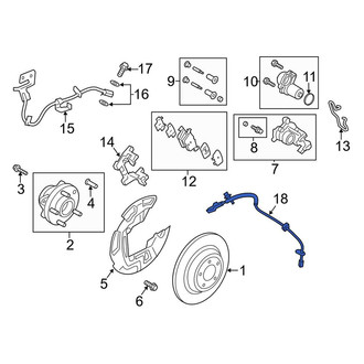 Lincoln OE - Front Right ABS Wheel Speed Sensor