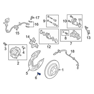 Lincoln OE - Brake Dust Shield Bolt