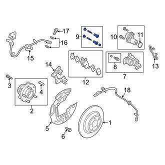 Lincoln OE - Rear Disc Brake Caliper Bolt Kit