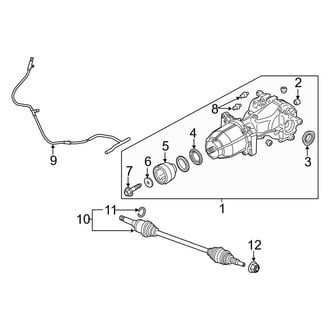 Lincoln OE - Rear Suspension - Axle & Differential (W/O Torque Vectoring), (AWD)