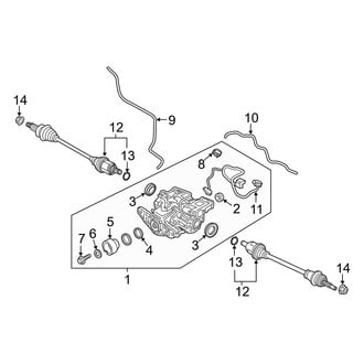 Lincoln OE - Rear Suspension - Axle & Differential (With Torque Vectoring), (AWD)