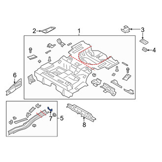Lincoln OE - Rear Left Bumper Impact Bar Bracket