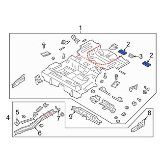Lincoln OE - Right Floor Pan Reinforcement