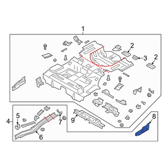 Lincoln OE - Right Floor Pan Reinforcement