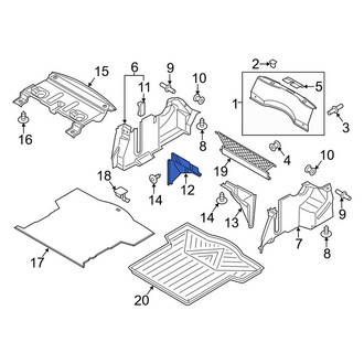 Lincoln OE - Rear Right Upper Trunk Trim Panel