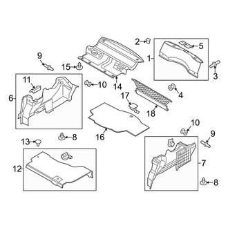 Lincoln OE - Rear Body & Floor - Interior Trim (Trunk Compartment), (Black Label Hybrid / Premiere Hybrid / Reserve Hybrid / Select Hybrid)