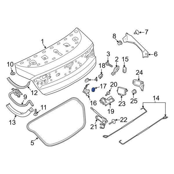 Deck Lid Latch Nut