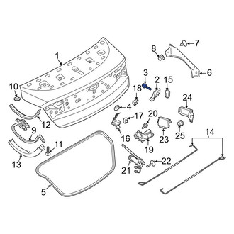 Lincoln OE - Deck Lid Stop Buffer Bolt