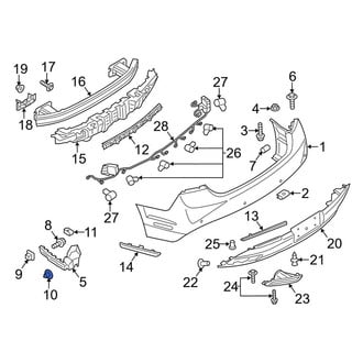 Lincoln OE - Bumper Cover Support Rail Clip
