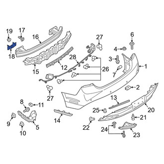 Lincoln OE - Rear Left Bumper Impact Bar Bracket