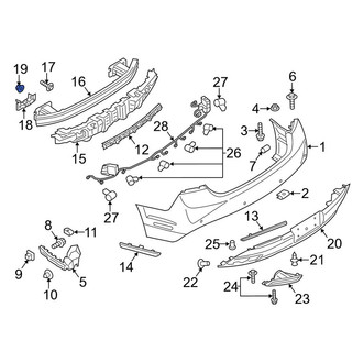 Lincoln OE - Bumper Impact Bar Nut