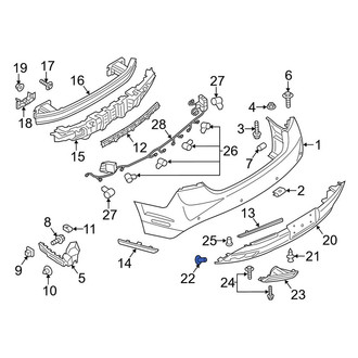 Lincoln OE - Bumper Cover Retainer