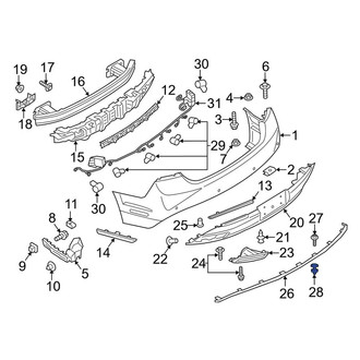 Lincoln OE - Bumper Impact Strip Clip