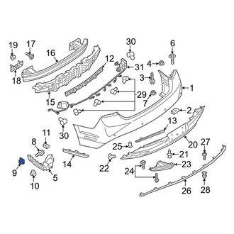 Lincoln OE - Door Interior Trim Panel Nut