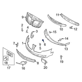 Lincoln OE - Front Bumper Cover Nut