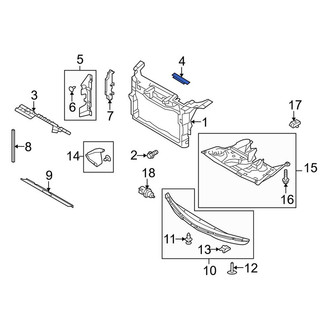 Lincoln OE - Upper Radiator Support Air Deflector Seal