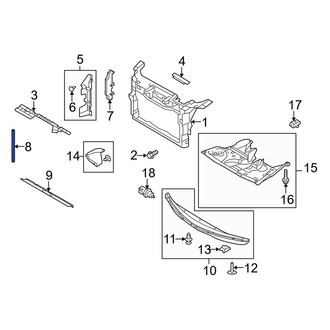 Lincoln OE - Upper Radiator Support Air Deflector Seal