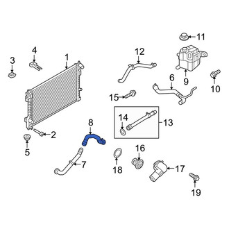Lincoln OE - Lower Radiator Coolant Hose