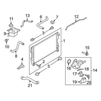 Lincoln OE - Cooling - Radiator & Components (3.7L)