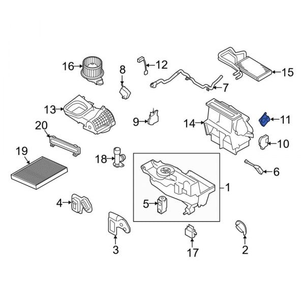 Lincoln OE AE9Z19E616A - Rear HVAC Air Inlet Door Actuator