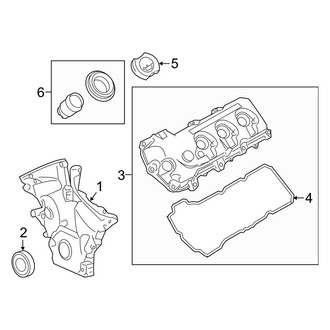 Lincoln OE - Engine / Transaxle - Valve & Timing Covers (3.7L)